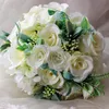 Fleurs de Mariage 2023 Collection Roses de couleur ivoire Hortensia blanc rond 10 pouces Bouquet De Mariage