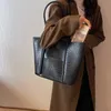 top Big Stone Pattern Leather Shoulder Side Bag for Office Women Winter Fashion Trend Designer High Capacity Hand Bag Tote Bags 230308