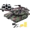 ElectricRC Car 1 32 RC Battle Tank tung stor interaktiv fjärrkontrollleksak med skjutkulor Modell Electronic Boy Toys 230325