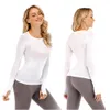 Dames T-shirt Dames T-shirt met lange mouwen Hoge elasticiteit Sneldrogend Fitness Slim-fit Athleisure Top