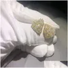 Smycken koreansk lyx 925 sterling sier guldfyllning t prinsessan klippt vit topas cz diamant söt kvinnlig studörhänge för alla hjärtans dag d dhkps