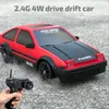 RC Robot 24G 15kmh Drift Car AE86 GTR Modello 4WD Remote Remote Control Remote Vehing Toys for Children Gillion Gifts 230325