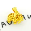 Pendant Necklaces Trendy Gold-Color Thick Plated Stamp Zircon Elephant Necklace For Men Fashion Jewelry