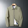 Chaquetas de los hombres Chaqueta de negocios de los hombres de la marca Abrigos casuales Turn Down Collar Zipper Simple Office Prendas de abrigo Hombres de mediana edad Ancianos Ropa masculina 230325