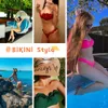 Kadın Mayo Seksi Kadın Bikini Brezilyalı Mayo Pushup Sutu Set İki Parçalı Mayalı Takım Downwaisted Plaj Giyim Leopar Banyosu 230325