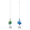 Tuindecoraties Zonnecatcher Crystal Wind Chimes Hart hanger Handgemaakt Zonlichtvanger Handgemaakt raam Wedding Gordijn Decor Sunburst RRA