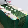 Wreaths Decorative Flowers Large Artificial Tropical Palm Leaves Placemat For Jungle Beach Theme BBQ Birthday Party35x29cm