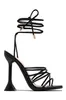 Sandals Summer Women Fashion Fetish High Heels Sandals Purple Lady Gladiator Open Toe Cross Tie Strap Stripper Shoes Pumps 230322