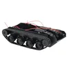 ElectricRC Car RC Tank Smart Robot Chassis Kit Rubber Rubber Track Crawler لـ Arduino 130 Motor DIY Toys الأطفال 230325