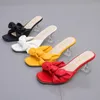 Sandals Women Shoes High Heeled Slippers Thick Bow Mules Elegant Butterfly Knot Cut Out Slides Ytmtloy Summer Zapatillas Mujer Casa 230322