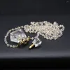 Pendant Necklaces 2023 Natural Stones Clear Quartz Perfume Bottle Crystal Chain Necklace For Women Reiki Healing Gems Choker Jewelry Gifts