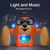 Elektrische/RC-Tiere Elektrischer rollender Affe Kinderspielzeug Sprachaktivierte Induktionslichtmusik Interaktives Krabbel-Elektrospielzeug für Kinder 230325