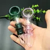 Rauchpfeifen Dreirad-Farbglas-Konkavpfanne Glasbongs Ölbrenner Glaswasser