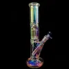 Gökkuşağı Cam Bong nargile Sigara Cam Boru Benzersiz Su Bongs Beher Dab Rig 14mm Kase Ile Downstem Perc