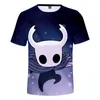 Мужские футболки Game Game Hollow Knight Summer Summer 3D T-рубашка в детских любителях высококачественный модный принт