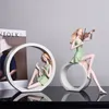 Oggetti decorativi Figurine Figurine di famiglia di gufi Bella ballerina Ornamento Decorazioni per la casa Artigianato creativo per animali Accessori per la casa Accessori Regalo di nozze per gli innamorati 230324