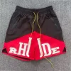 Rhude Shorts Designers Mens Basketball Short Pants Luxurys Summer Beach Palm Letter Mesh Street Fashion Sweatpants