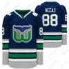 커스텀 하트 포드 헤리티지 2020 Whalers 나이트 하키 저지 ERIK HAULA VAN RIEMSDYK JACCOB SLAVIN TEUVI TEUVO TERAVAINEN Martin NECAS LUCAS WALLMARK