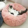 Łóżka kota okrągłe pluszowe matka domowa zima ciepłe śpiące koty gniazdo miękki pies koszyk zwierzak