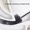 Toilet Brushes Holders Creative Nordic Style Holder Golden Flexible Soft Bristles Set Floor Type Free Installation 230324