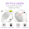 Nail Dryers Dryer UV LED Lamp For All Gel Polish With 39 PCS LEDs Fast Drying Cabine Timer Smart Sensor 230325