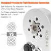 六角形フェルールクリンプツールワイヤークリンプHSC8 6-6 AWG23-10のための自己調整可能なラチェットクリンパー（0.25-6.0mm）