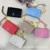 2023 gouden ketting schoudertas schapenvacht lederen crossbody handtas portemonnee rimpel mode letter handtassen koppeling geplooide portemonnee hoge kwaliteit flap messenger tassen