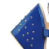 Sandals PXELENA Platform Wedge High Heels Women Rivet Open Toe Contrast Color Office Career Party Lady Shoes Big Size 2023