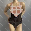 Roupas de banho vintage para mulheres designer de maiô de verão biquínis xadrez de traje de banho de praia com lady acolchoada Sexy Swim Wear
