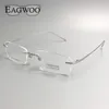 النظارات الشمسية إطارات نظارات النظارات النقية Rimless Pantical Frame Prescription Pciptacle Offrics للوجه الواسع مع معبد طويل 145 مم 230325