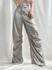 Damesbroek s Weemeep Satin Wide Leg Baggy Drawstring Jogging Sweatpants 2023 Zomer Fashion Low Rise Trouser Elegant Streetwear 230403