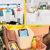 Storage Boxes Bins Household Back Hanging Plastic Storage Basket Kitchen Bathroom Mini Organizers Small Things Portable Storage Box Container P230324