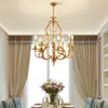 Kronleuchter DINGFAN Französisch Vintage Wohnzimmer Voller Kupfer Decke Hängende Pendelleuchte Luxus Led Messing Kronleuchter