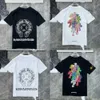 Ch Luxury TシャツファッションメンズブランドカップルTEES MEN LEMISS TシャツスウェットシャツSANSKRITレター半袖ホースシューTシャツクラシックユニセックスTシャツIRQF