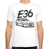 Erkek Tişörleri Serin Otomotiv W201 190E CAR TURBO E36 M3 Kentsel Stil Tişört Erkekler Tshirts Homme Klasik Vintage Tshirt Erkekler Camisetas 230325