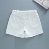 Women's Shorts Summer Korea Fashion Women Elastic Waist Solid Loose Shorts All-matched Casual Cotton Denim White pants V411 230325