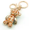 Keychains JINGLANG Gold Color Metal Lobster Clasp Keyring Dangle Crystal Panda Animal For Women Luxury Handbag Jewelry