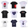 Designer luxury Brands Cdgs Classic t shirt Fashion Play Little Red Peach Heart Printed Mens And Womens Round Neck Versatile Couple Dress T Shirt