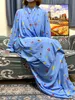 Ethnic Clothing Muslim Rayon Abayas For Women Ramadan Prayer Dubai Turkey Middle East Femme Robe Floral Loose African Dress Turban Attached 230325