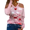 T-shirts pour femmes extra petites femmes de la Saint-Valentin haut de cou licou