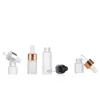 Bouteilles de voyage en verre 1 ml 2 ml 3 ml 5 ml flacons compte-gouttes e-liquide givrés Mini flacon d'huile essentielle de parfum