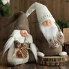 Decorative Objects Figurines Christmas Gnomes Decoration Swedish Gnome Plush Ornament Tomte Santa Elf Dwarf Doll for Thanksgiving Christmas Decorations 230324