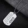 Pendant Necklaces Father's Day Gifts Dad To The World You May Be One Person But Me Are Necklace Stainless Steel Dog Tag