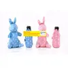 5 개의 접이식 미니 토트 우산에 우산 귀여운 토끼 인형 가방 울트라 라이트 3D 토끼 케이스 안티브 태양 비 파라솔 화이트 폴카 점 핑크 블루
