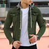 Men's 2023 Autumn and Winter Stone Coat Island Fashion Fashion Casual Slim Fit Hooded Jacket Multi Pocket Smooth Plate Work Jacket