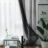 Tenda Tende trasparenti Soggiorno Tasca per asta Pannelli per finestre Camera da letto Semi Voile Verde