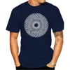 メンズTシャツ2023レジャーファッションコットンOネックTシャツ3番目の神秘的な迷路催眠術