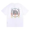 Mode American Brand Rhude Racing Design Commemorative Short Sleeve Double Yarn Cotton Par T-shirt för män och kvinnor