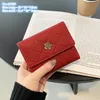 Factory wholesale ladies shoulder bags 4 colors classic embossed plaid long wallet flip solid color leather clutch bag elegant Joker buckle clutch wallets