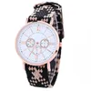 Montres-bracelets Gnova Platine Tricot Tressé Ethnique Chiffres Romains Montre Femme Casual Rose Cadran Doré Montre-Bracelet Mode Femme Filles Adolescent Fantaisie